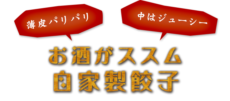 お酒がススム自家製餃子